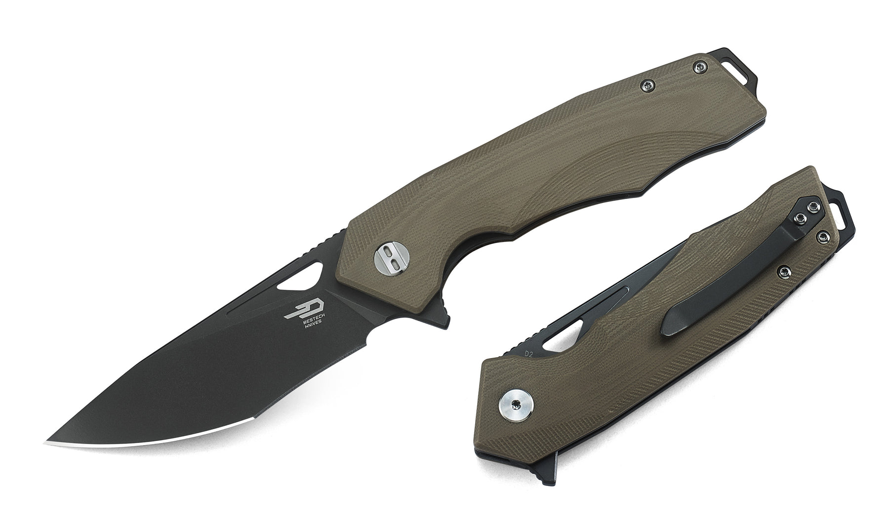 Bestech Toucan BG14C-2 D2 Blade G10 Handle Liner Lock Folding Knife