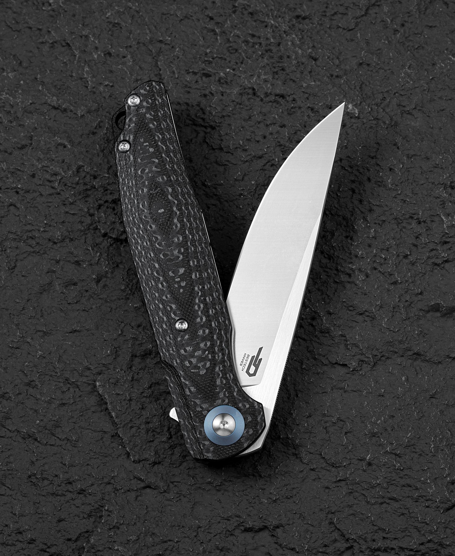 Bestech Ascot BG19A D2 Blade Carbon Fiber+G10 Handle Liner Lock Folding Knife