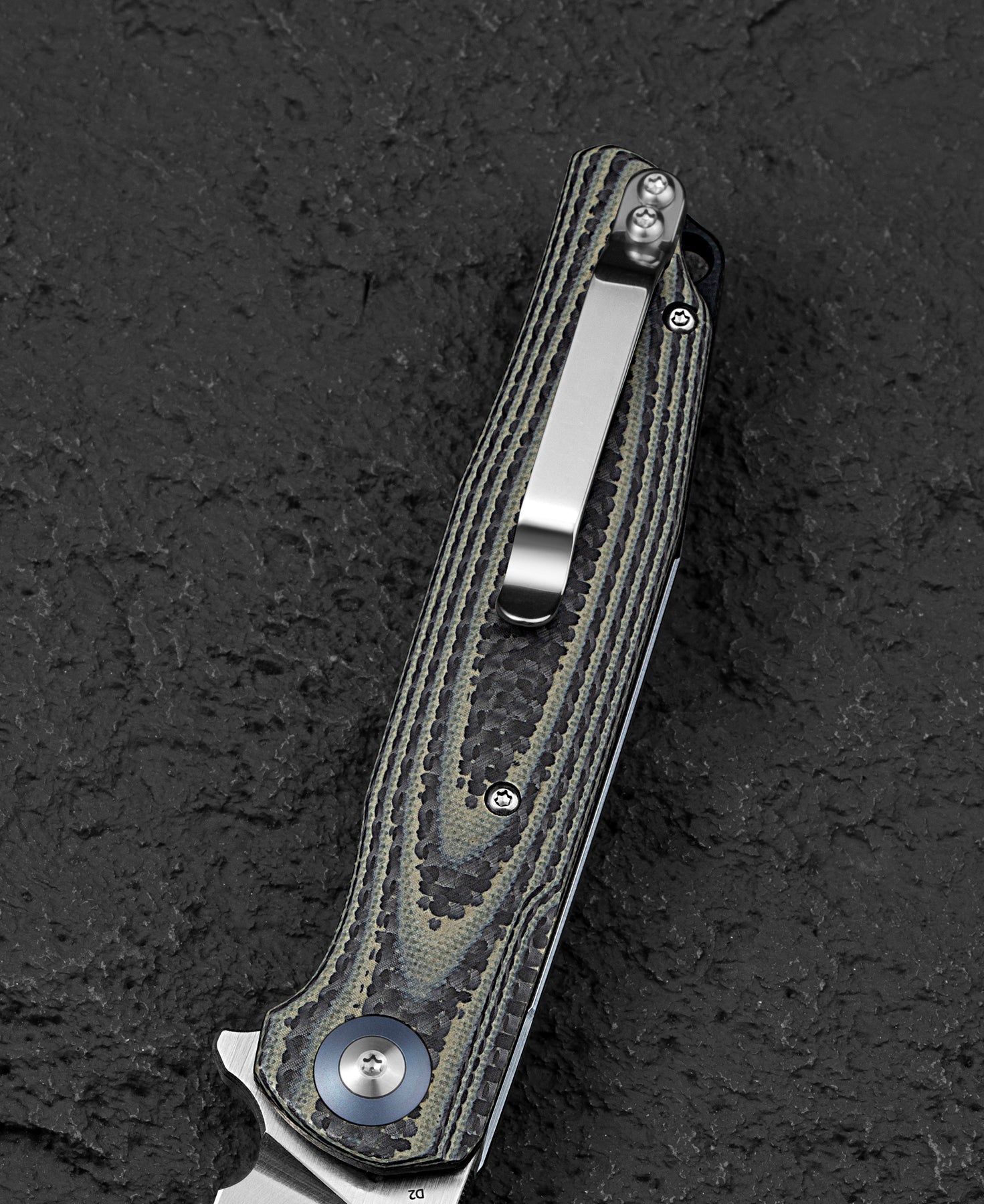 Bestech Ascot BG19B D2 Blade Carbon Fiber+G10 Handle Liner Lock Folding Knife