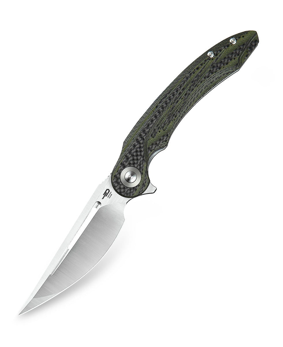 Bestech Irida BG25F 14C28N Blade Carbon Fiber+G10 Handle Liner Lock Folding Knife