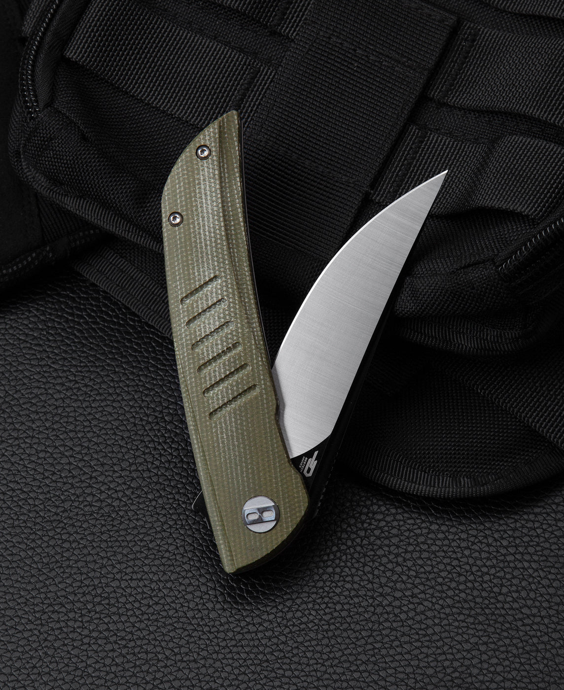Bestech Swift BG30A-2 D2 Blade Green Micarta Handle Liner Lock Folding Knife