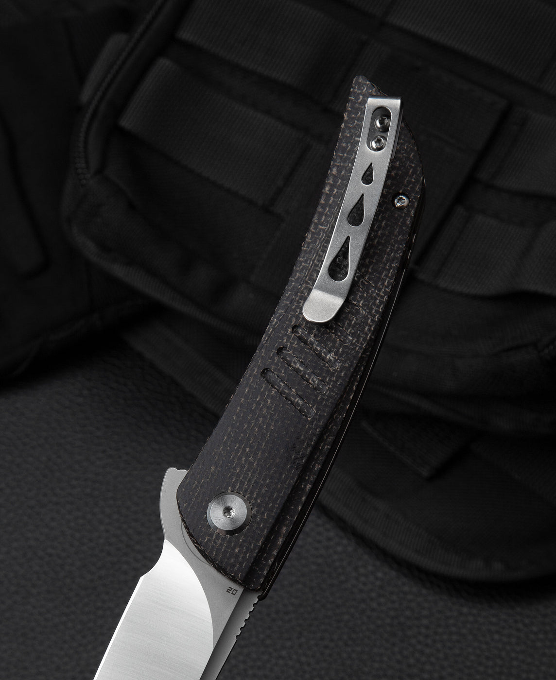 Bestech Swift BG30B-1 D2 Blade Black Micarta Handle Liner Lock Folding Knife