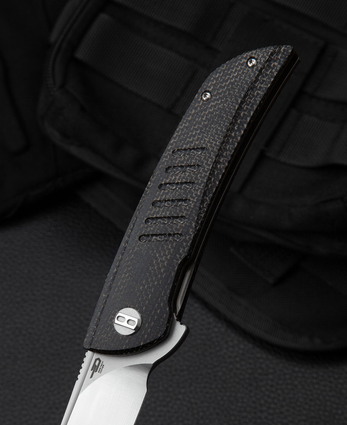 Bestech Swift BG30B-1 D2 Blade Black Micarta Handle Liner Lock Folding Knife