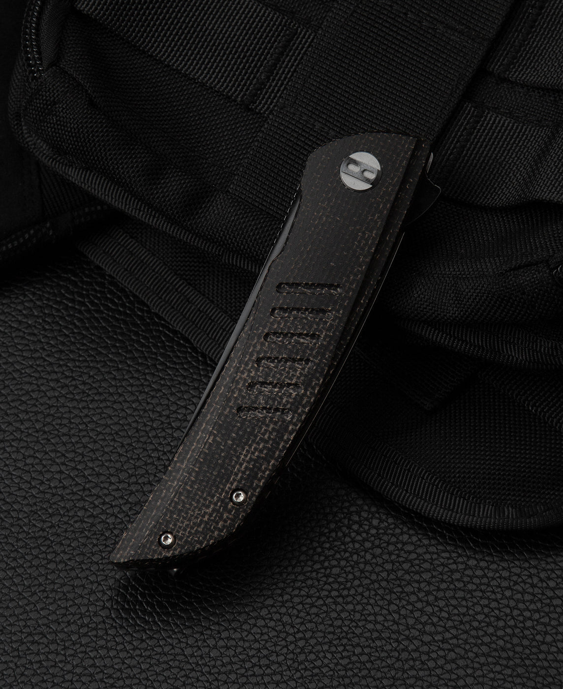 Navaja plegable Bestech Swift BG30B-2, hoja D2, mango Micarta negro, bloqueo Liner Lock