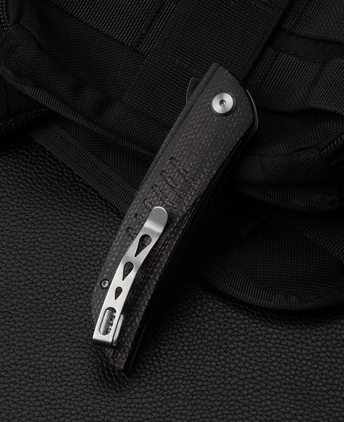 Navaja plegable Bestech Swift BG30B-2, hoja D2, mango Micarta negro, bloqueo Liner Lock