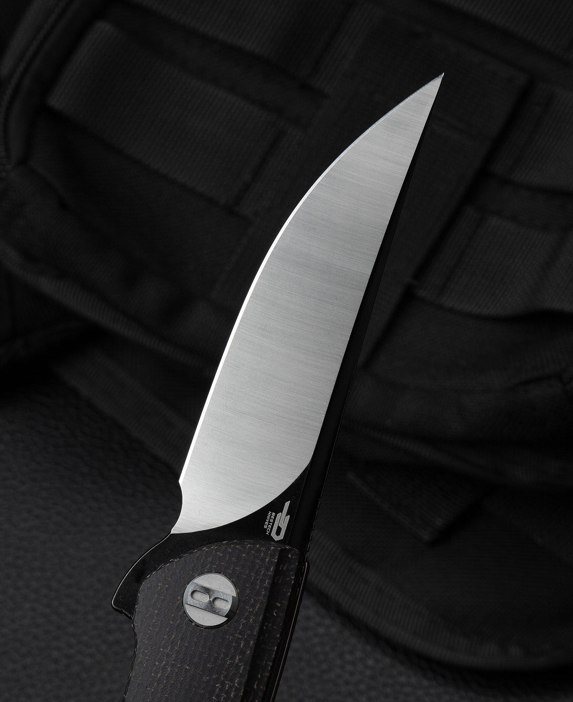 Navaja plegable Bestech Swift BG30B-2, hoja D2, mango Micarta negro, bloqueo Liner Lock