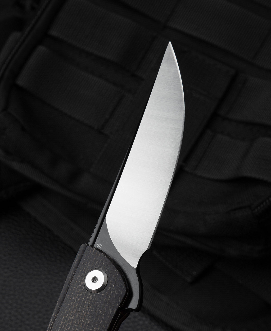 Navaja plegable Bestech Swift BG30B-2, hoja D2, mango Micarta negro, bloqueo Liner Lock