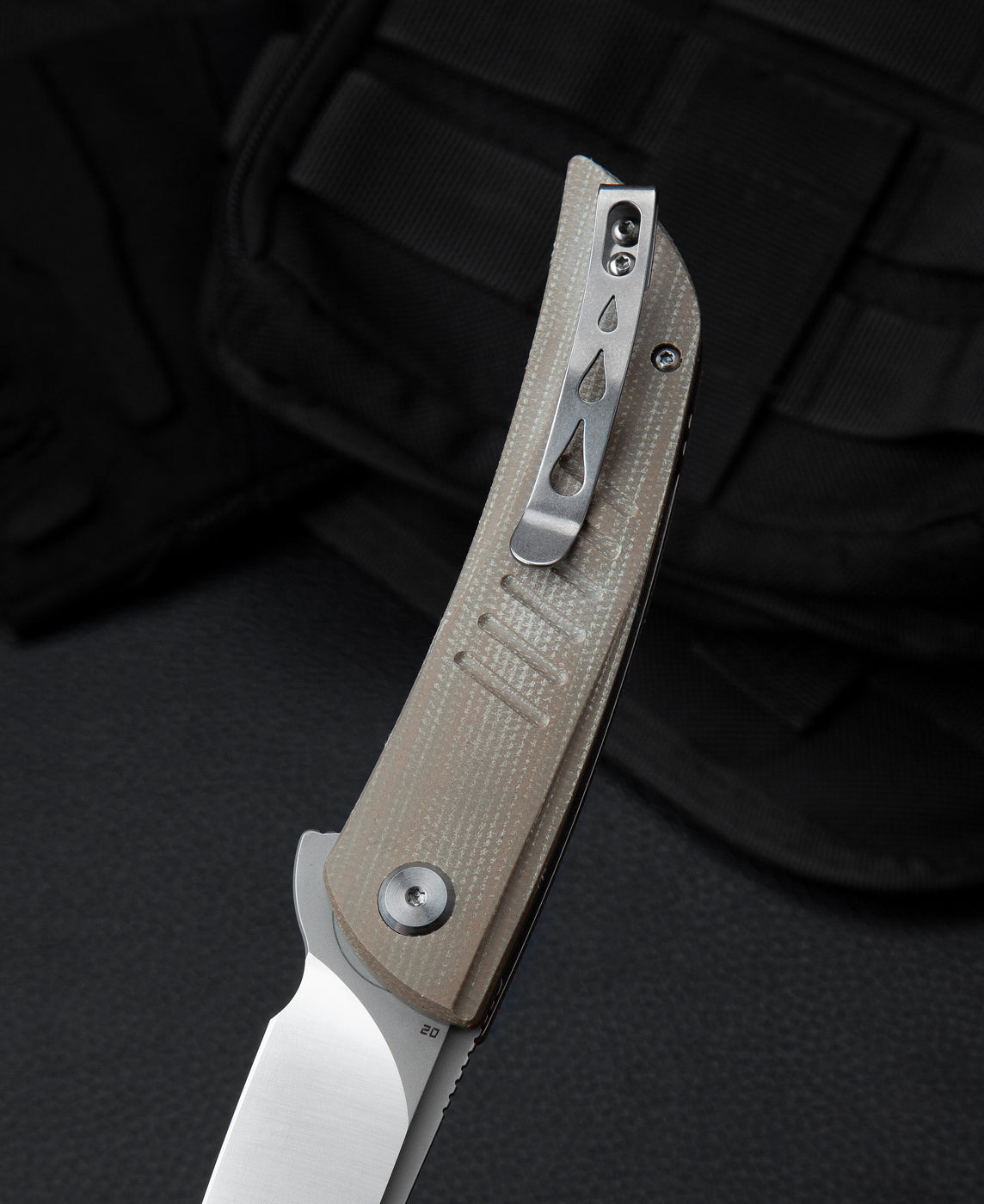 Bestech Swift BG30C-1 D2 Blade Beige Micarta Handle Liner Lock Folding Knife