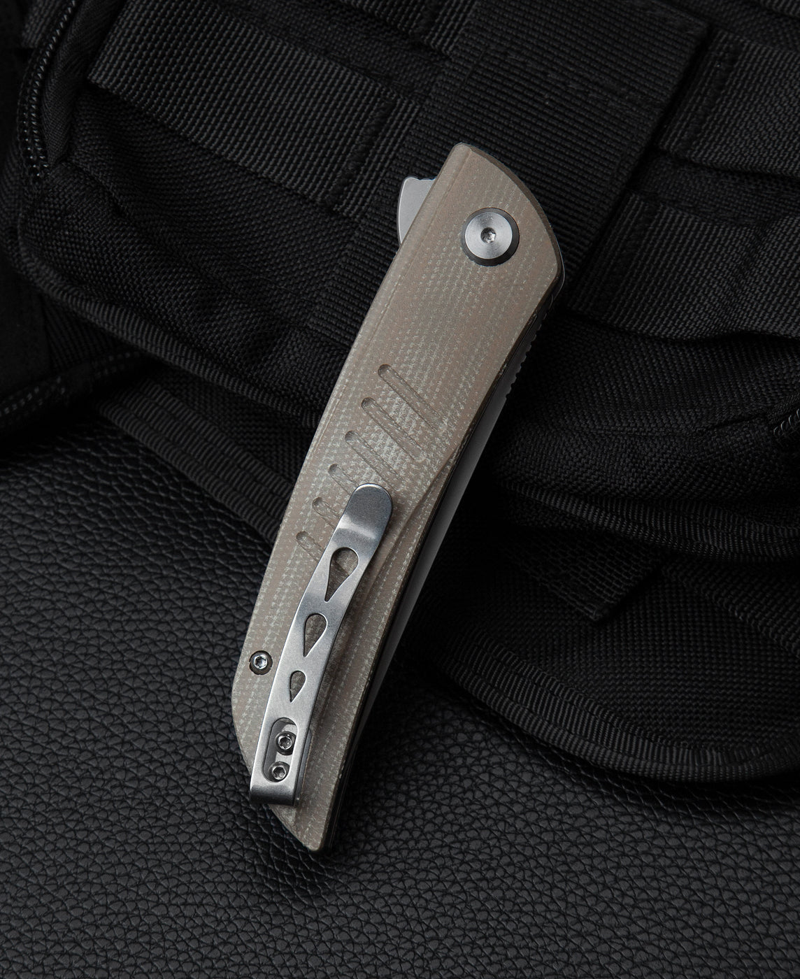 Bestech Swift BG30C-1 D2 Blade Beige Micarta Handle Liner Lock Folding Knife