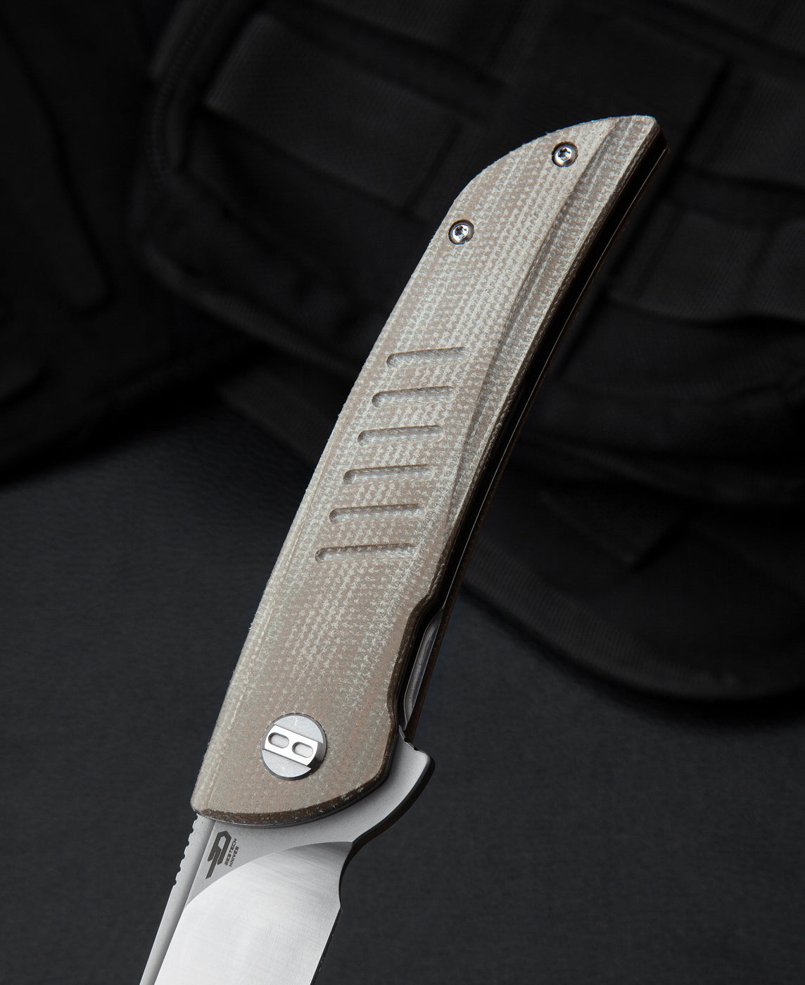 Bestech Swift BG30C-1 D2 Blade Beige Micarta Handle Liner Lock Folding Knife