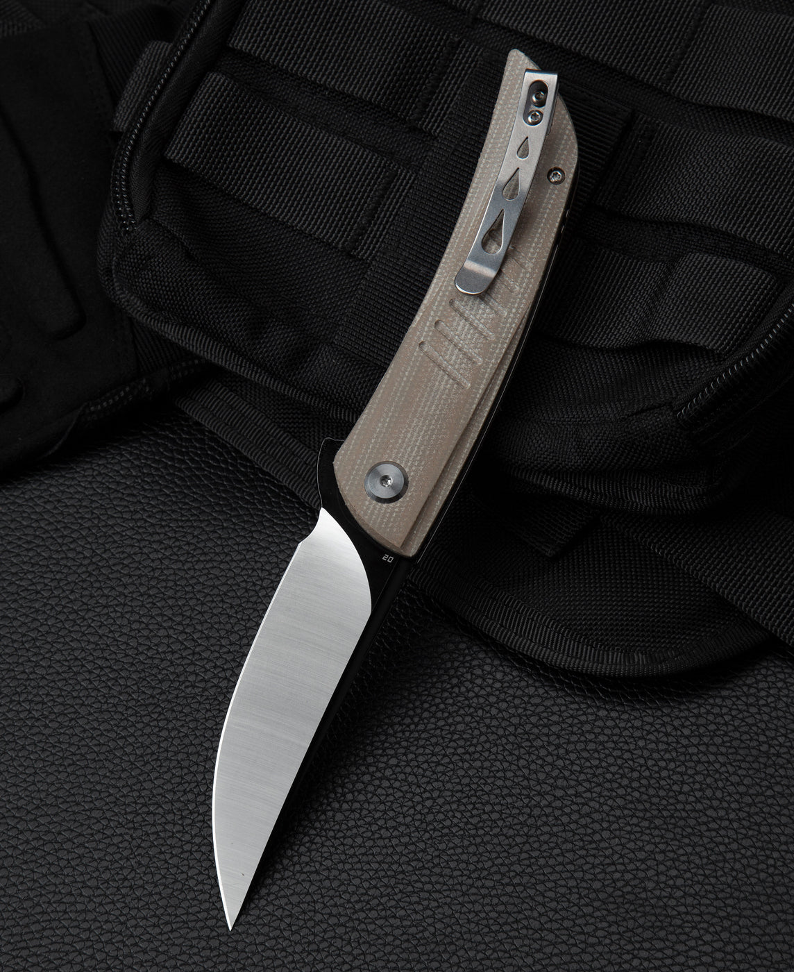 Bestech Swift BG30C-2 D2 Blade Beige Micarta Handle Liner Lock Folding Knife