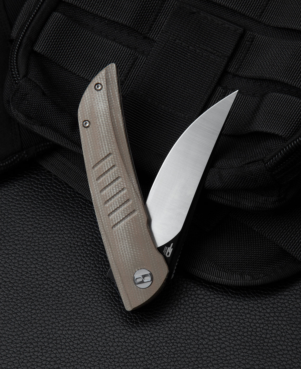 Bestech Swift BG30C-2 D2 Blade Beige Micarta Handle Liner Lock Folding Knife