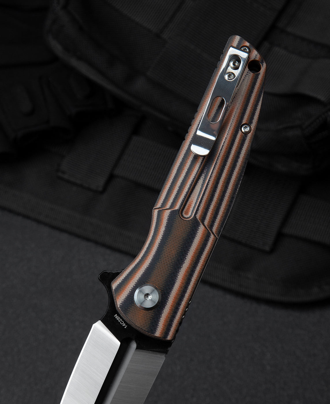 Bestech Fin BG34C-2 14C28N Blade G10 Handle Liner Lock Folding Knife