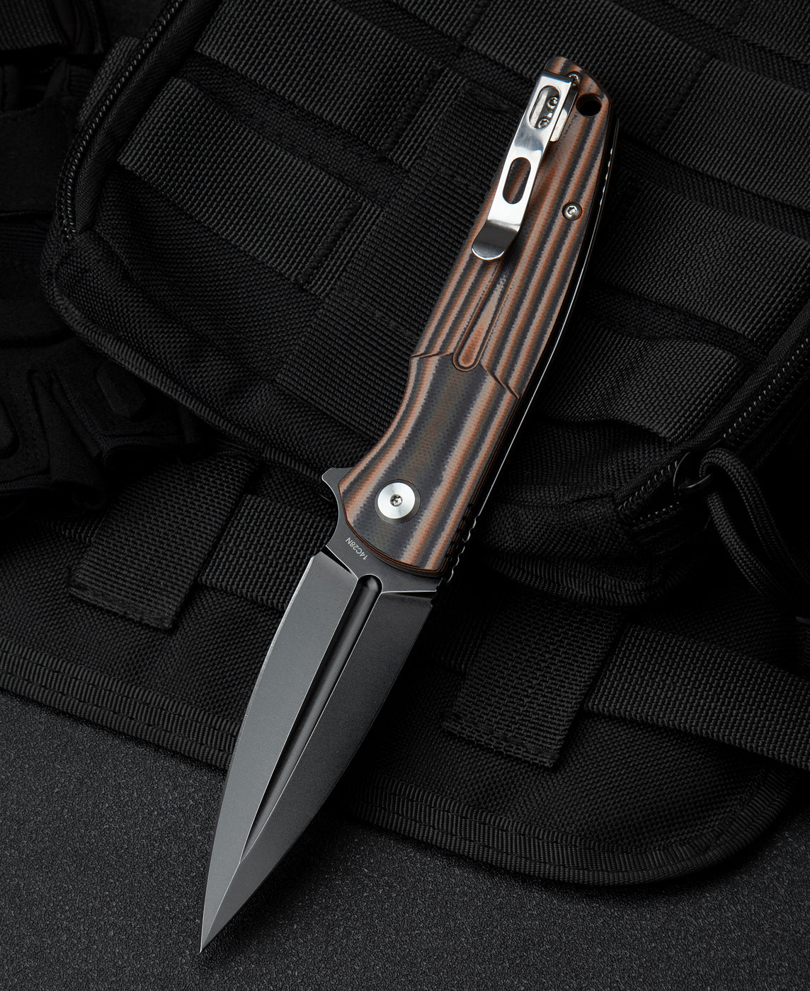 Bestech Fin BG34C-3 14C28N Blade G10 Handle Liner Lock Folding Knife