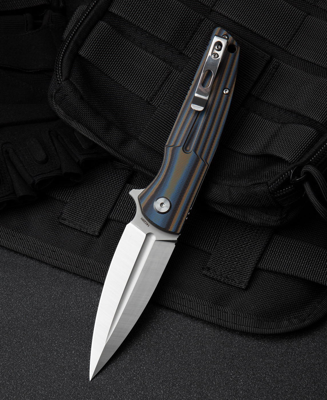 Bestech Fin BG34D-1 14C28N Blade G10 Handle Liner Lock Folding Knife