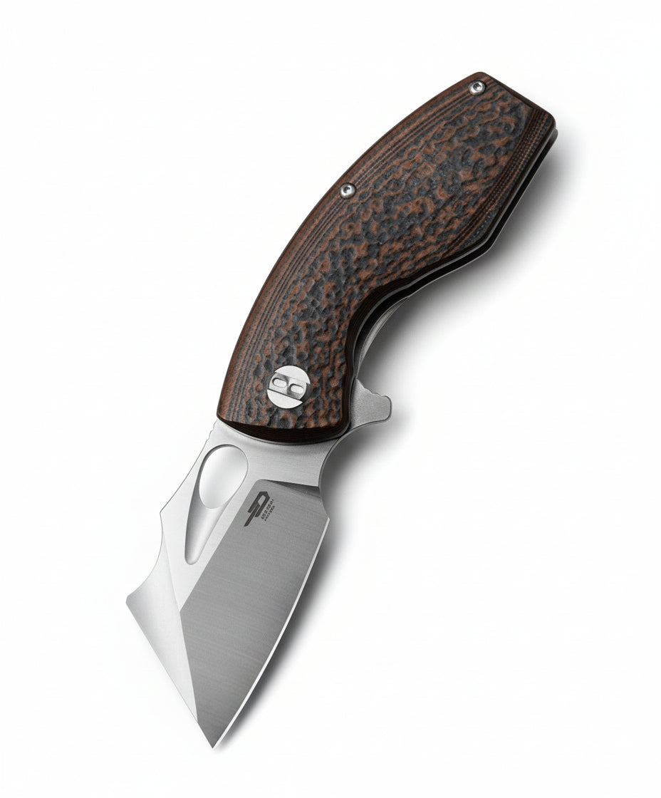 Bestech Lizard BG39A D2 Blade Black+Orange G10 Handle Liner Lock Folding Knife