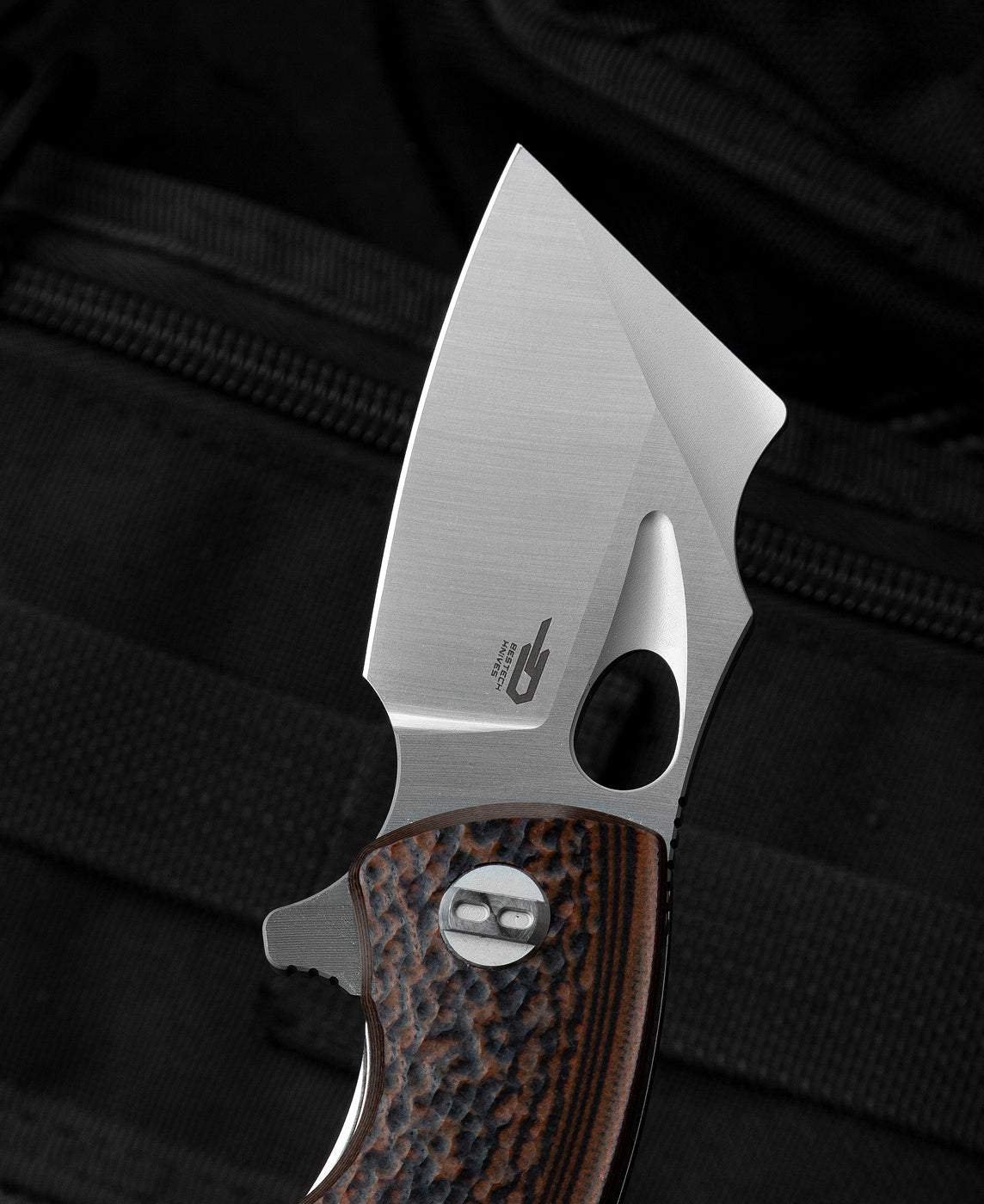 Bestech Lizard BG39A D2 Blade Black+Orange G10 Handle Liner Lock Folding Knife