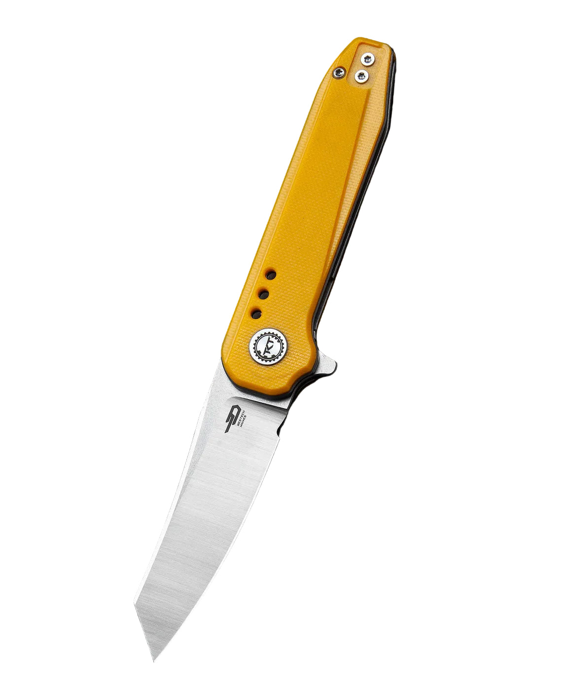 Bestech Syntax BG40B 14C28N Blade Yellow G10 Handle Liner Lock Folding Knife