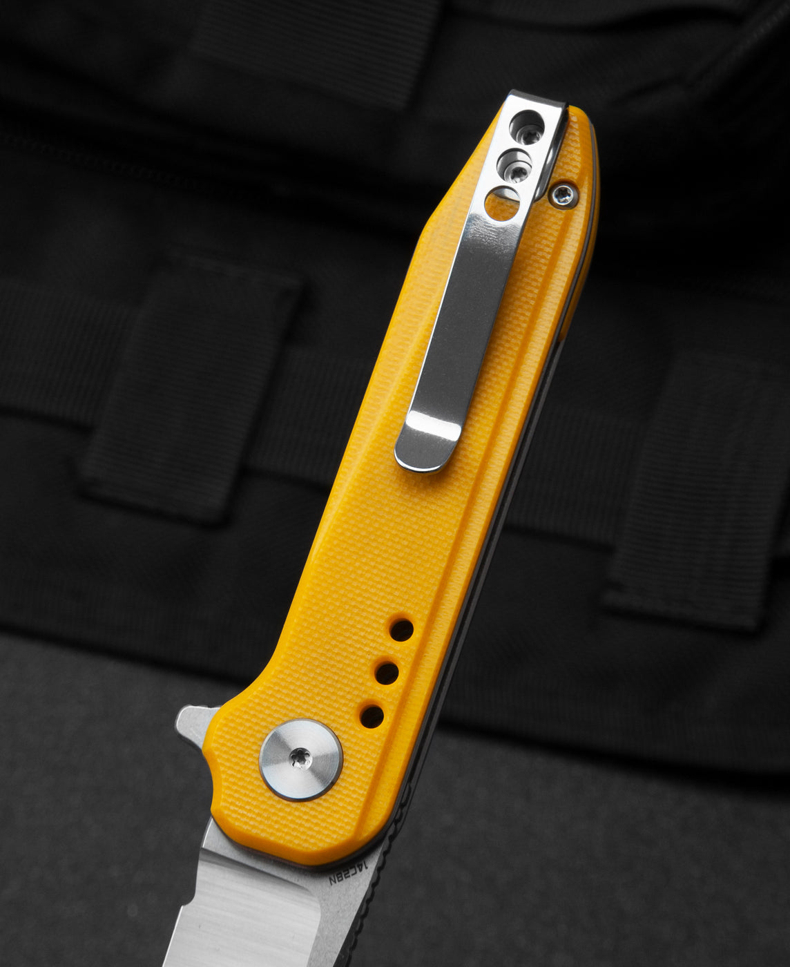 Bestech Syntax BG40B 14C28N Blade Yellow G10 Handle Liner Lock Folding Knife