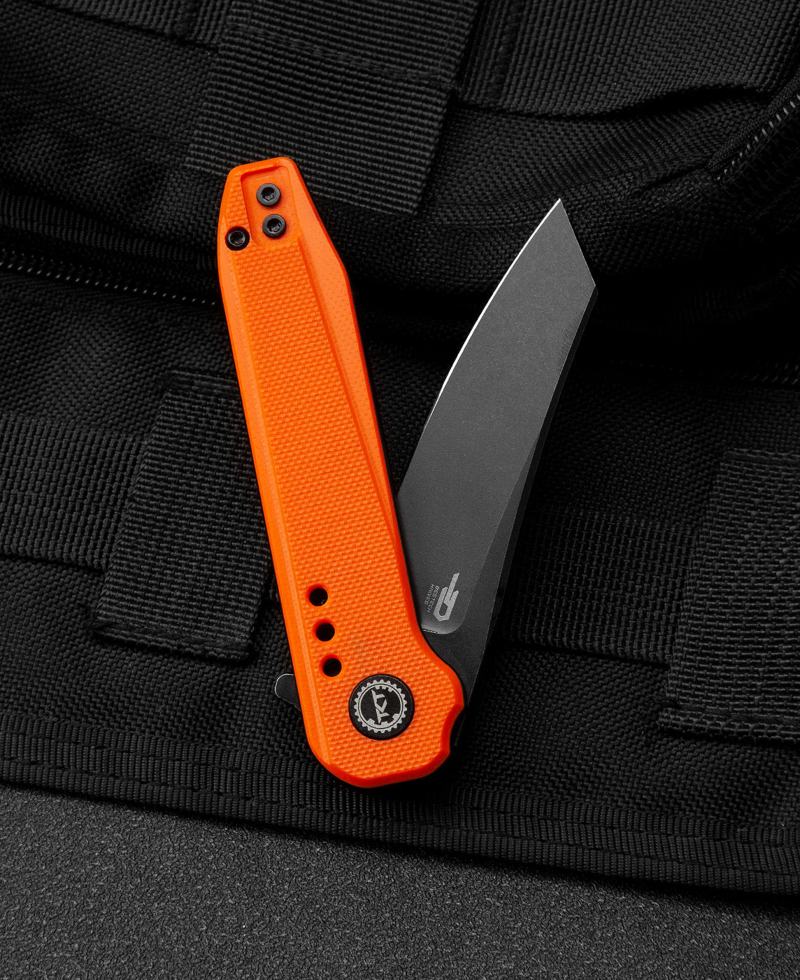 Bestech Syntax BG40C 14C28N Blade Orange Micarta Handle Liner Lock Folding Knife