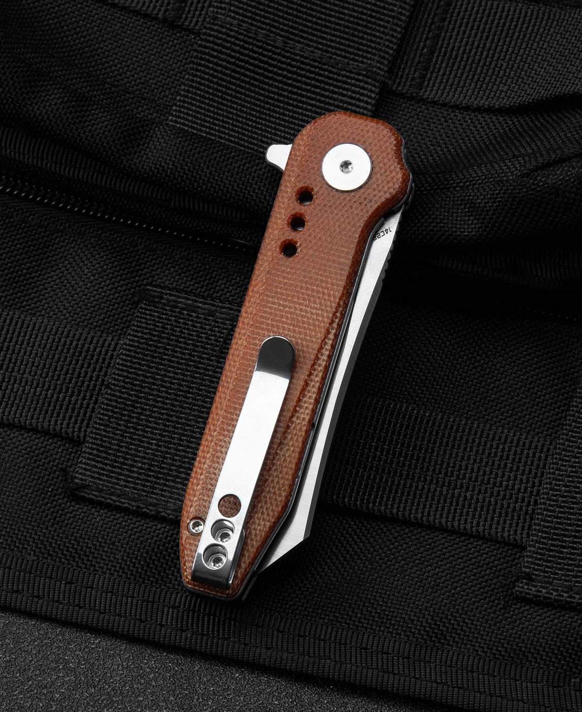 Bestech Syntax BG40E 14C28N Blade Natural Micarta Handle Liner Lock Folding Knife