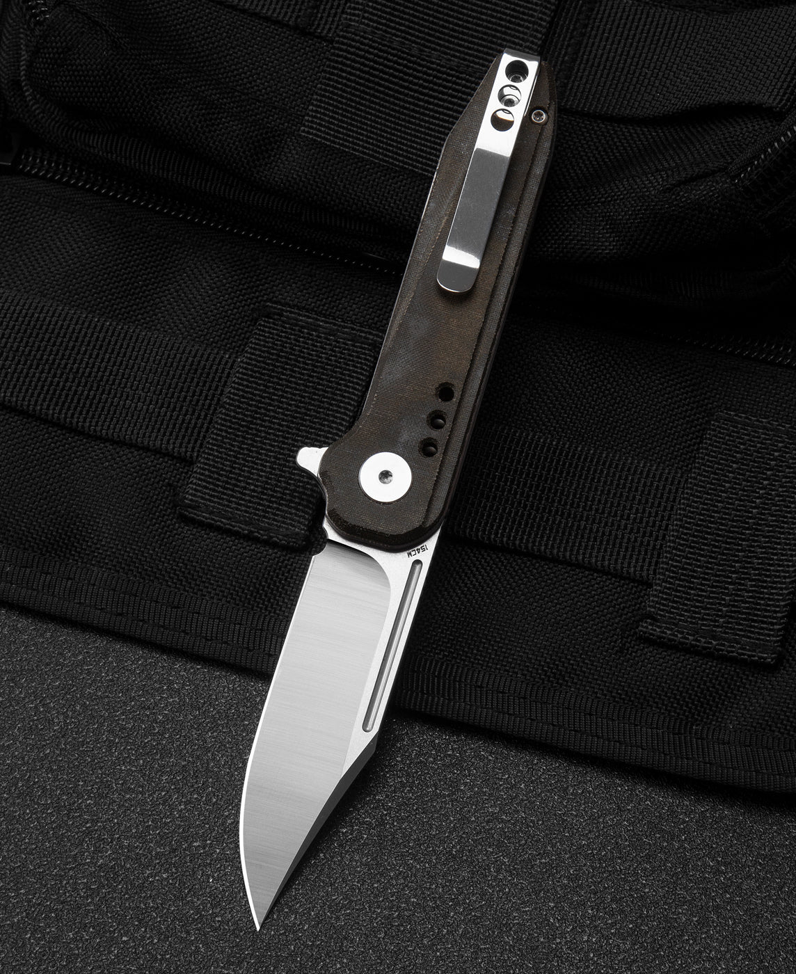 Bestech Syntax BG41E 154CM Blade Green Micarta Handle Liner Lock Folding Knife