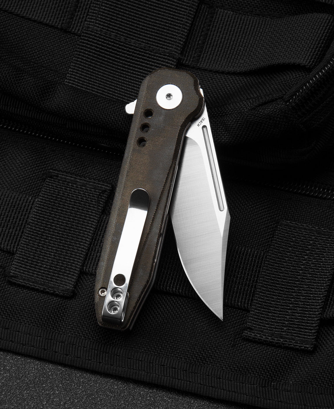 Bestech Syntax BG41E 154CM Blade Green Micarta Handle Liner Lock Folding Knife