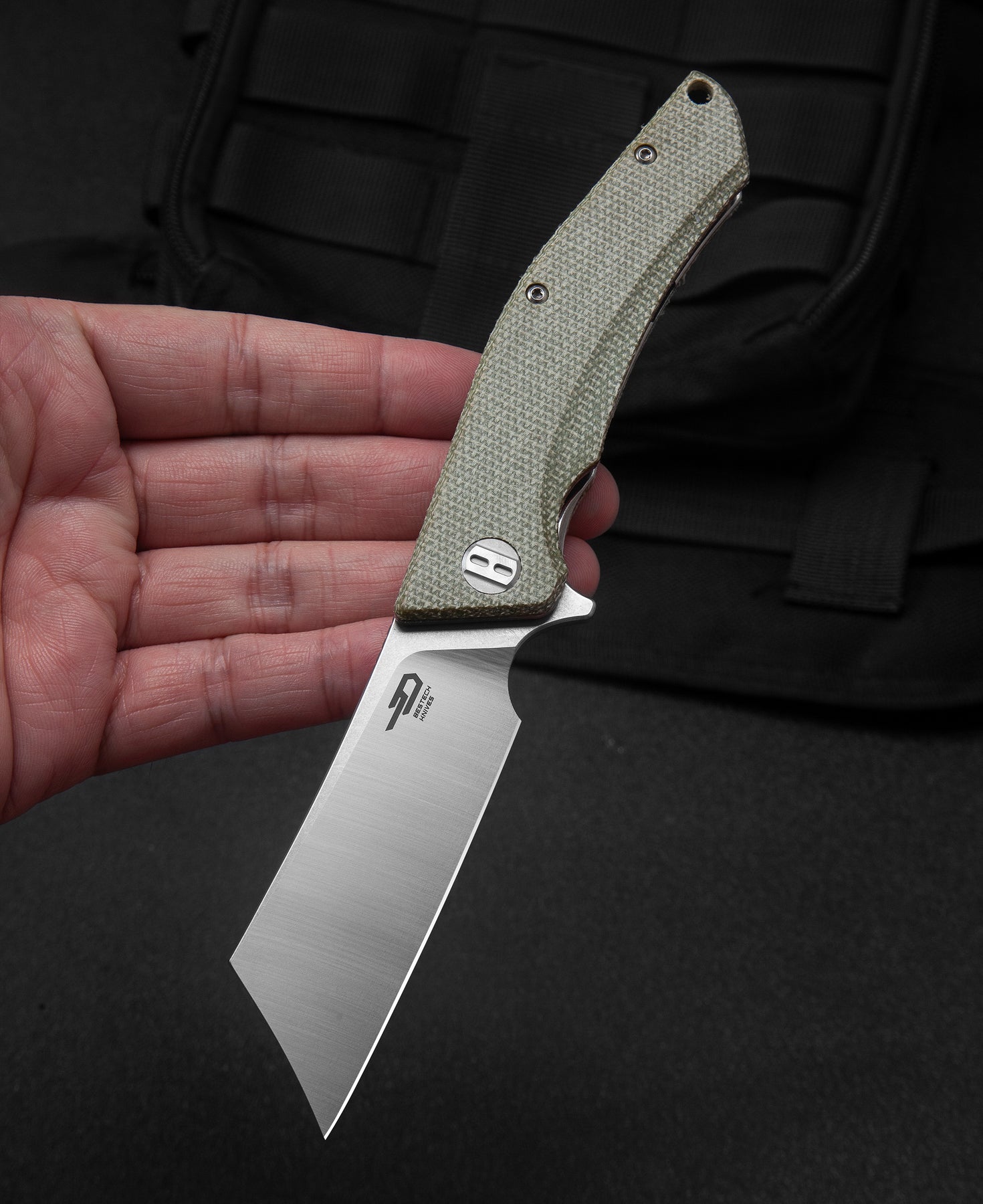 Bestech Cubis BG42B D2 Blade Micarta Handle Liner Lock Folding Knife