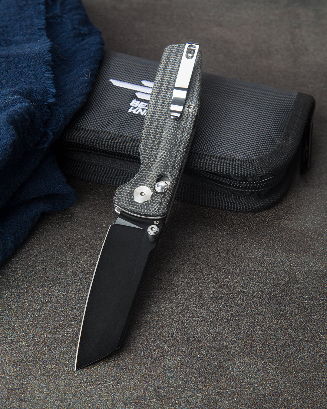 Bestech Slasher BG43A-2 D2 Blade Micarta Handle Crossbar Lock Folding Knife