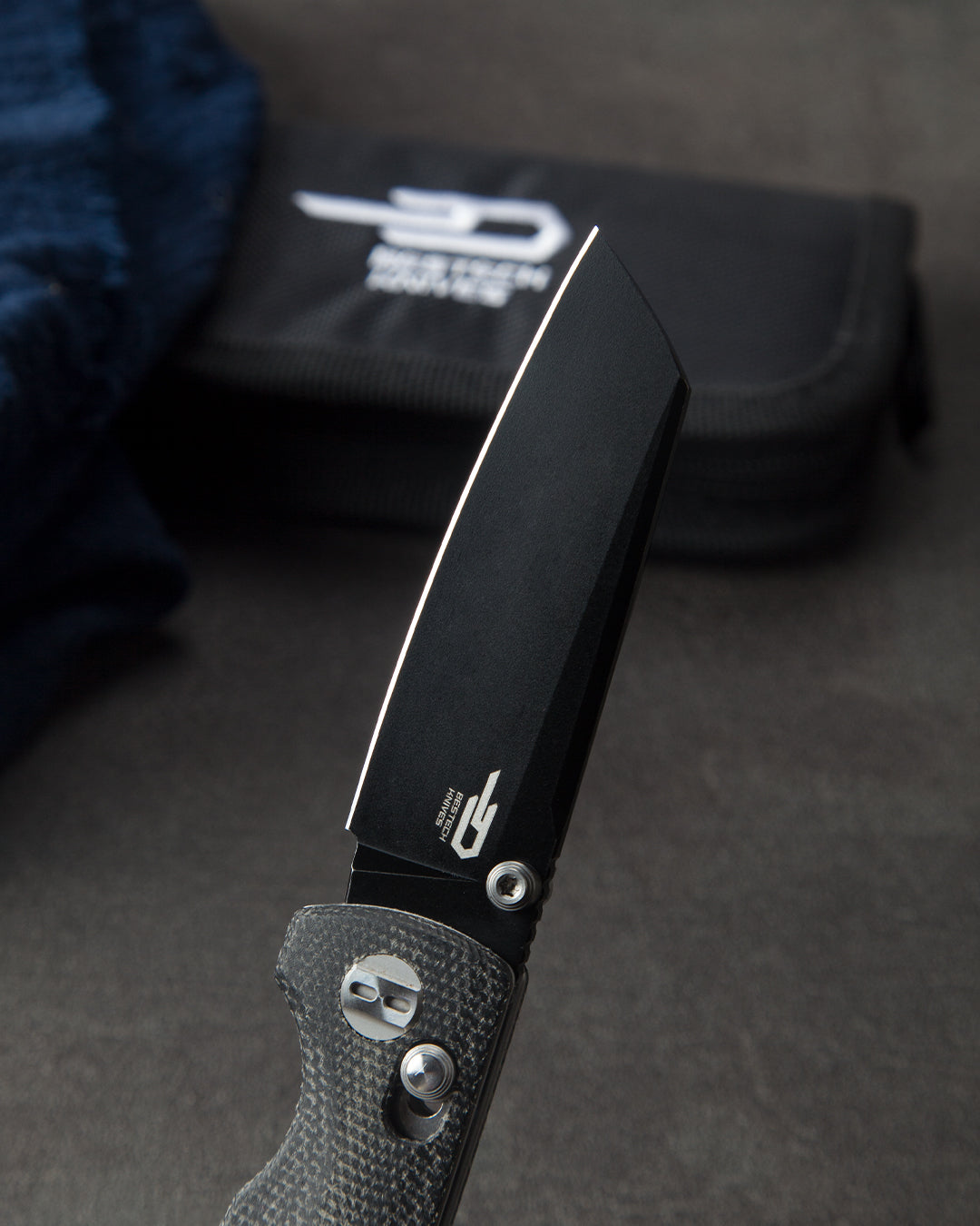 Bestech Slasher BG43A-2 D2 Blade Micarta Handle Crossbar Lock Folding Knife
