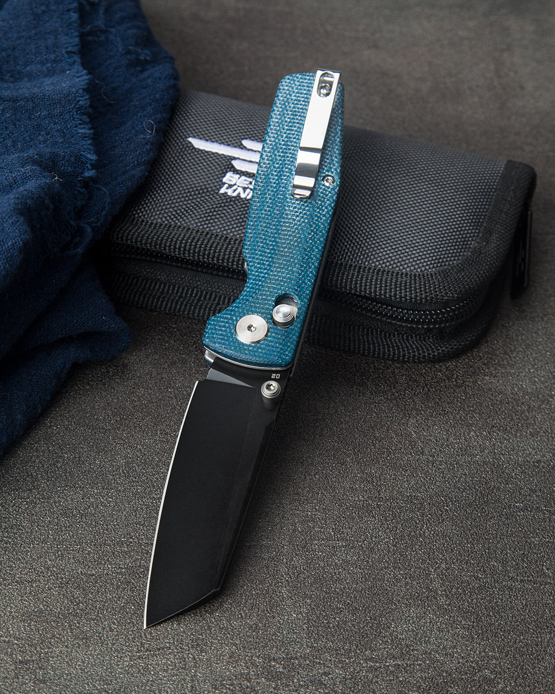 Bestech Slasher BG43C-2 D2 Blade Micarta Handle Crossbar Lock Folding Knife