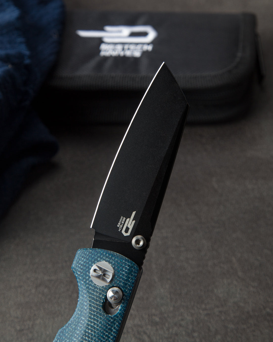 Bestech Slasher BG43C-2 D2 Blade Micarta Handle Crossbar Lock Folding Knife