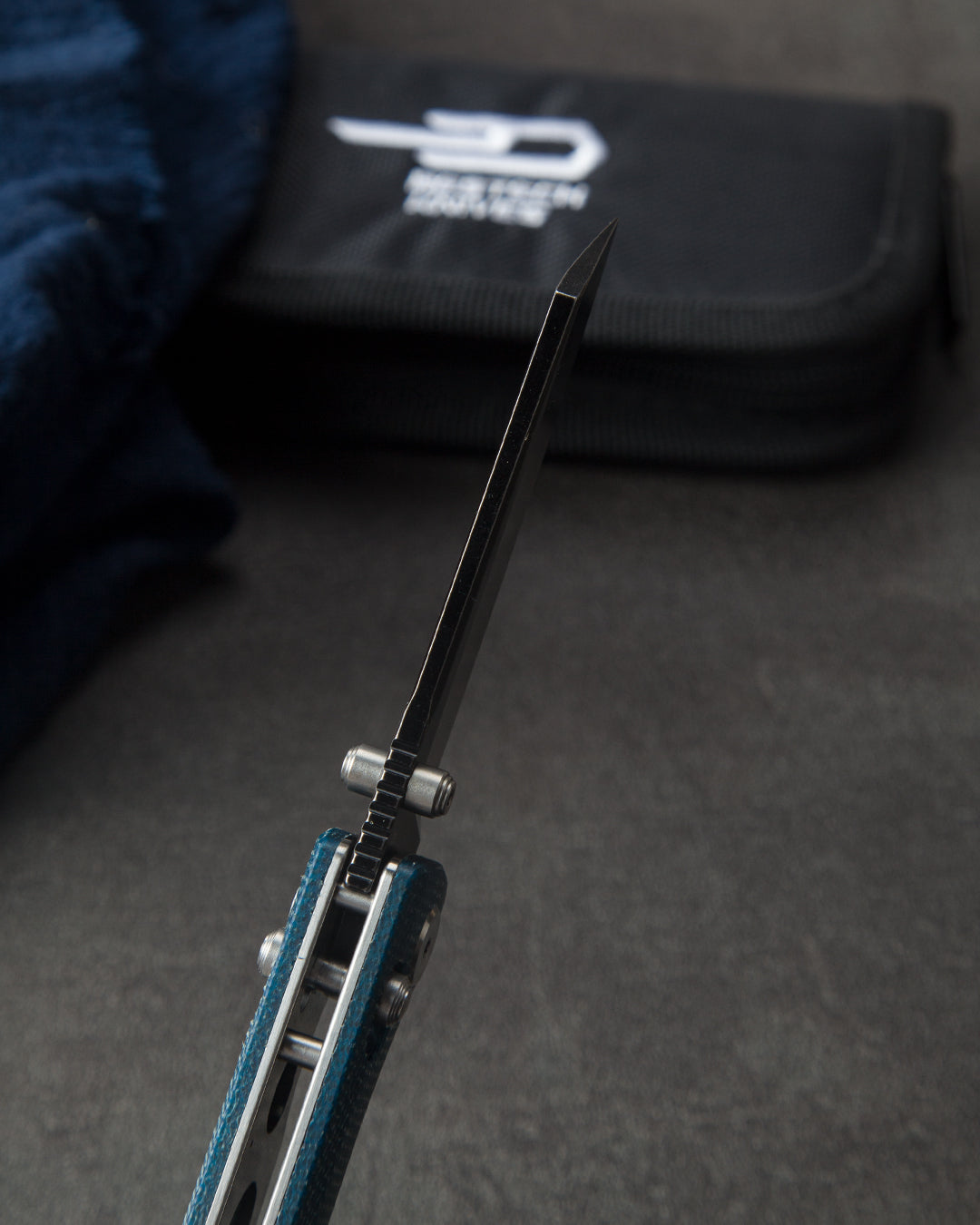 Bestech Slasher BG43C-2 D2 Blade Micarta Handle Crossbar Lock Folding Knife