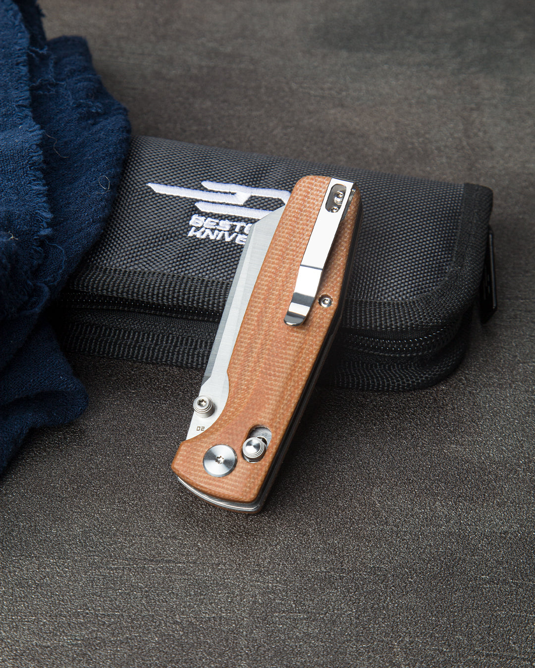 Bestech Slasher BG43D D2 Blade Micarta Handle Crossbar Lock Folding Knife