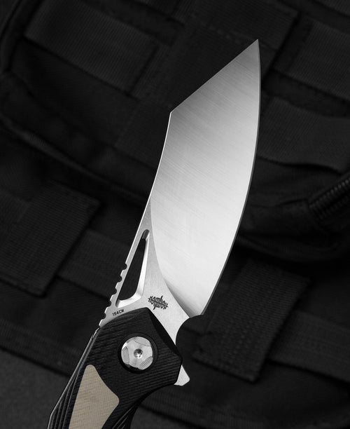 Bestech Kasta BG45B 154CM Blade Black and Beige G10 Handle Liner Lock Folding Knife