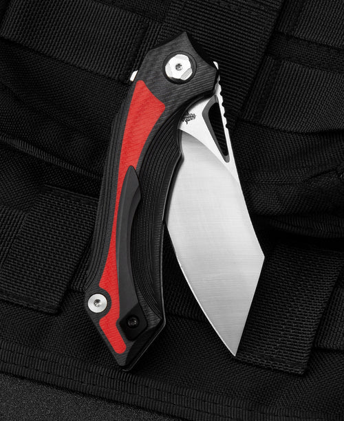 Bestech Kasta BG45C 154CM Blade Black and red G10 Handle Liner Lock Folding Knife