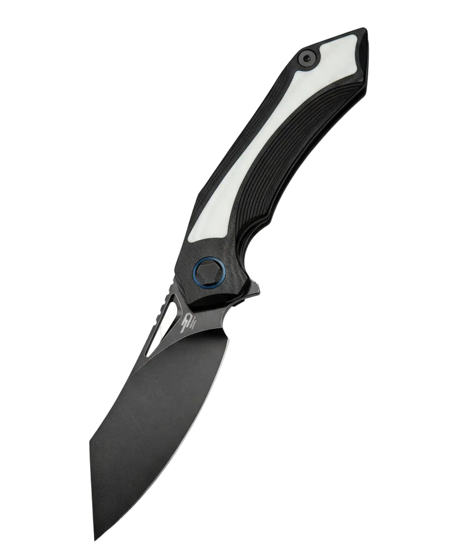 Bestech Kasta BG45D 154CM Blade Black and white G10 Handle Liner Lock Folding Knife