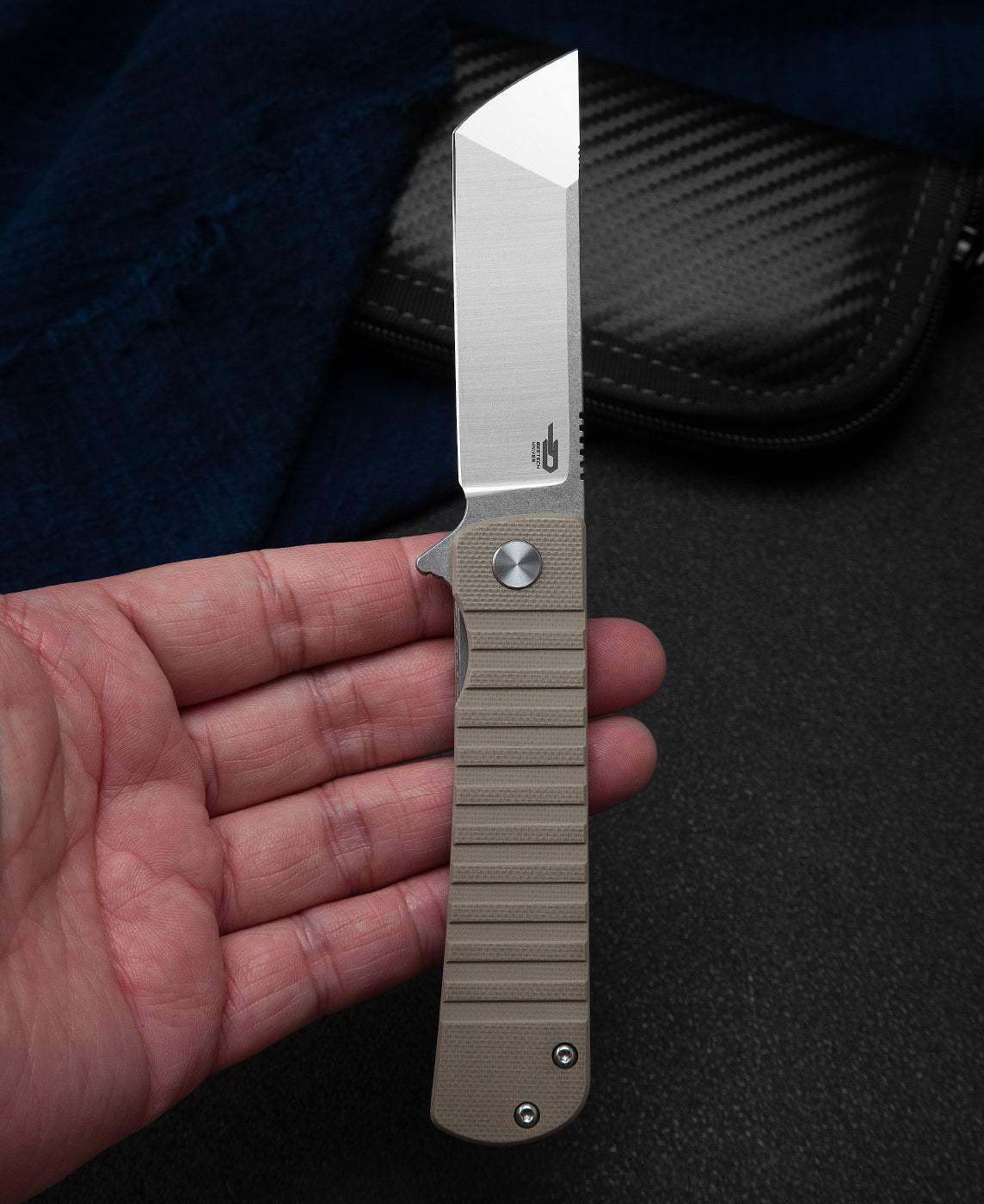 Bestech Titan BG49A-2 D2 Blade Beige G10 Handle Liner Lock Folding Knife