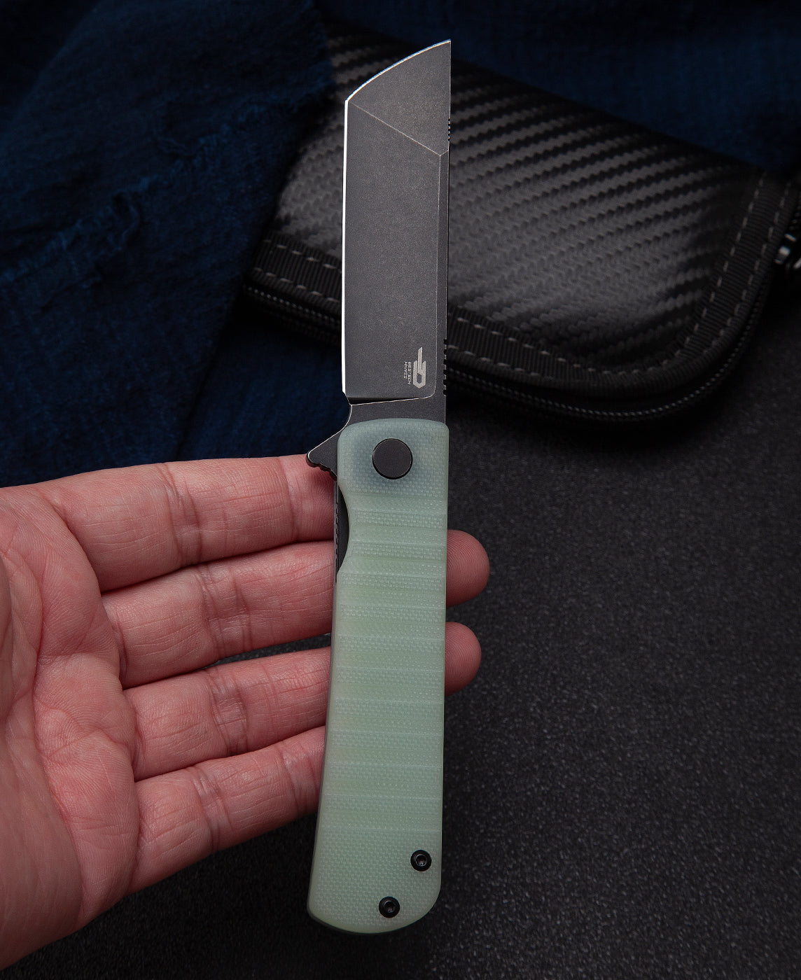 Bestech Titan BG49A-4 D2 Blade Jade G10 Handle Liner Lock Folding Knife