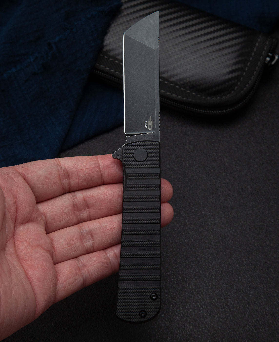 Bestech Titan BG49A-5 D2 Blade Black G10 Handle Liner Lock Folding Knife