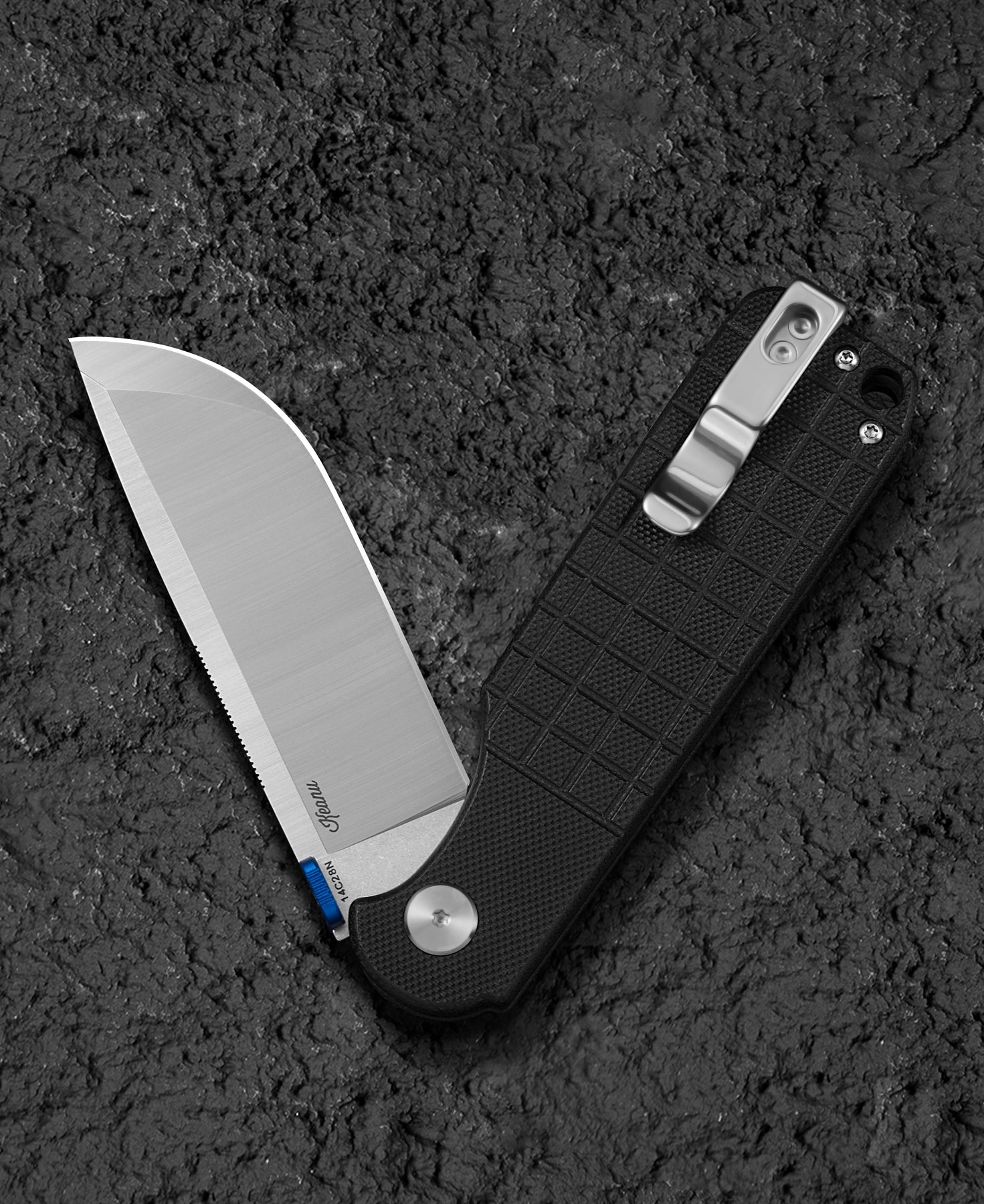 Bestech Glok BG55A 14C28N Blade G10 Handle Button Lock Folding Knife