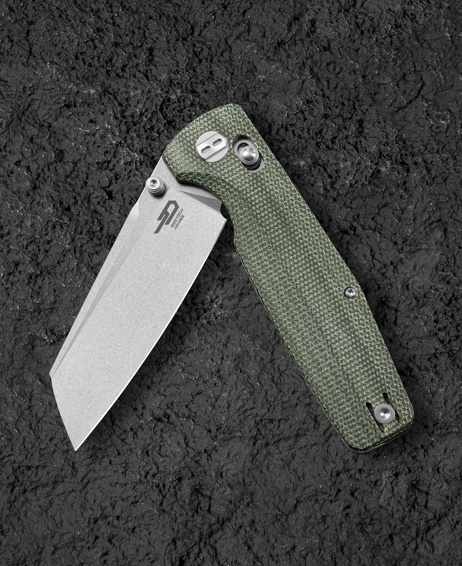 Bestech Slasher BG56B-1 D2 Blade Micarta Handle Crossbar Lock Folding Knife