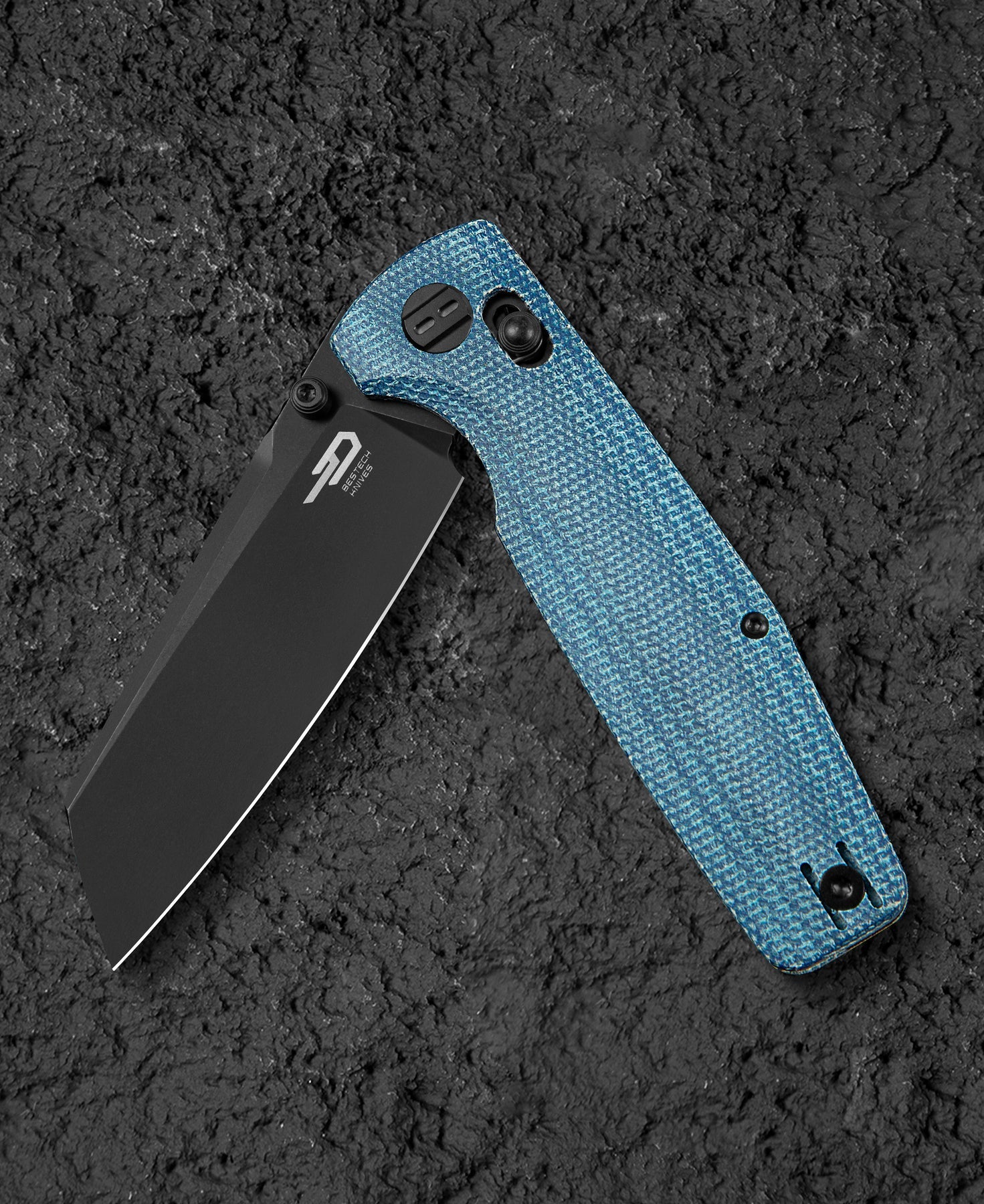 Bestech Slasher BG56C-2 D2 Blade Micarta Handle Crossbar Lock Folding Knife