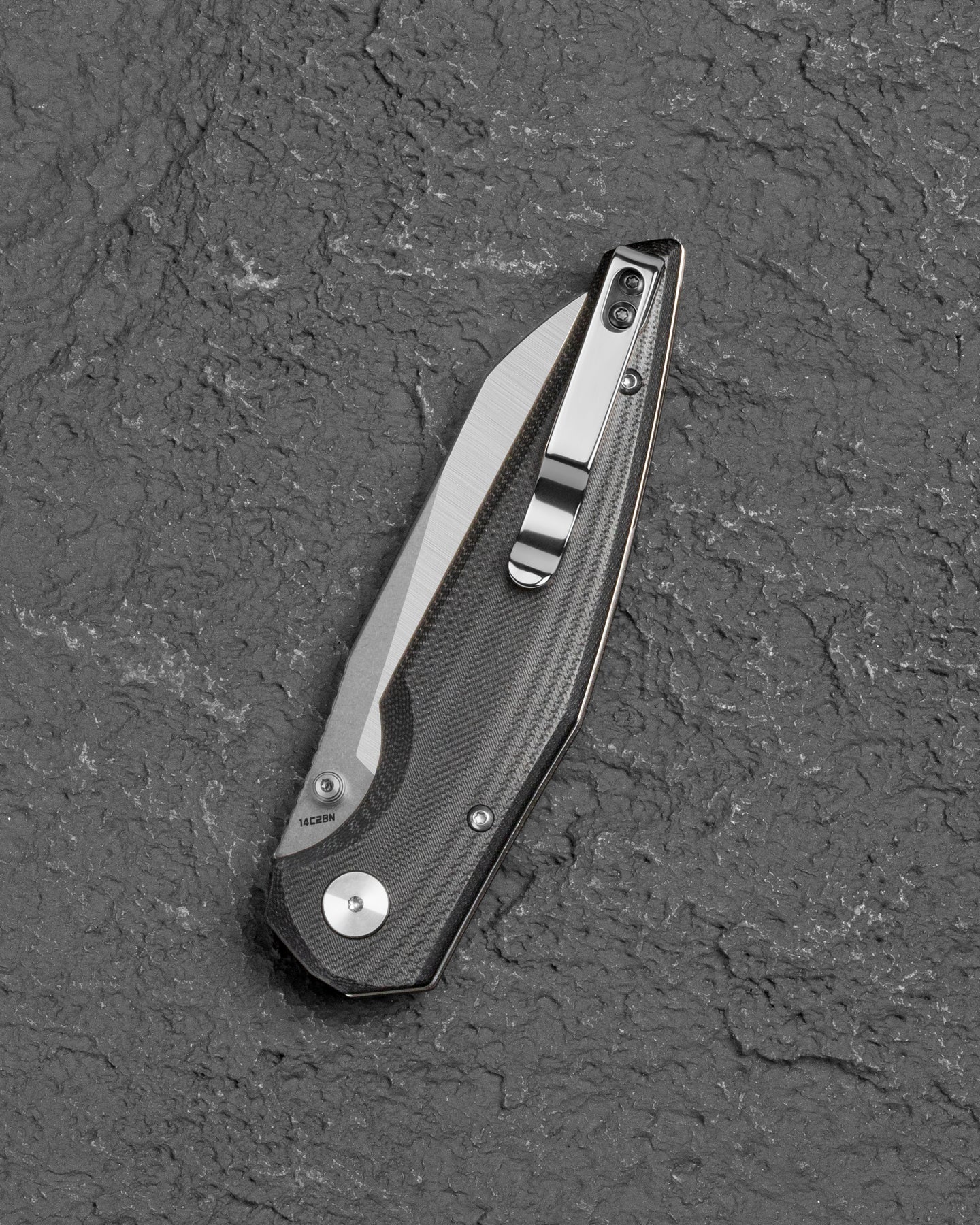 Bestech Snakebird BG58C 14C28N Blade Black G10 Handle Button Lock Folding Knife