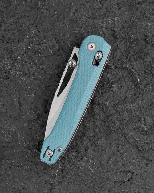 Bestech Cobber BG68C 14C28N Blade Misty Blue G10 Handle Crossbar Lock Folding Knife
