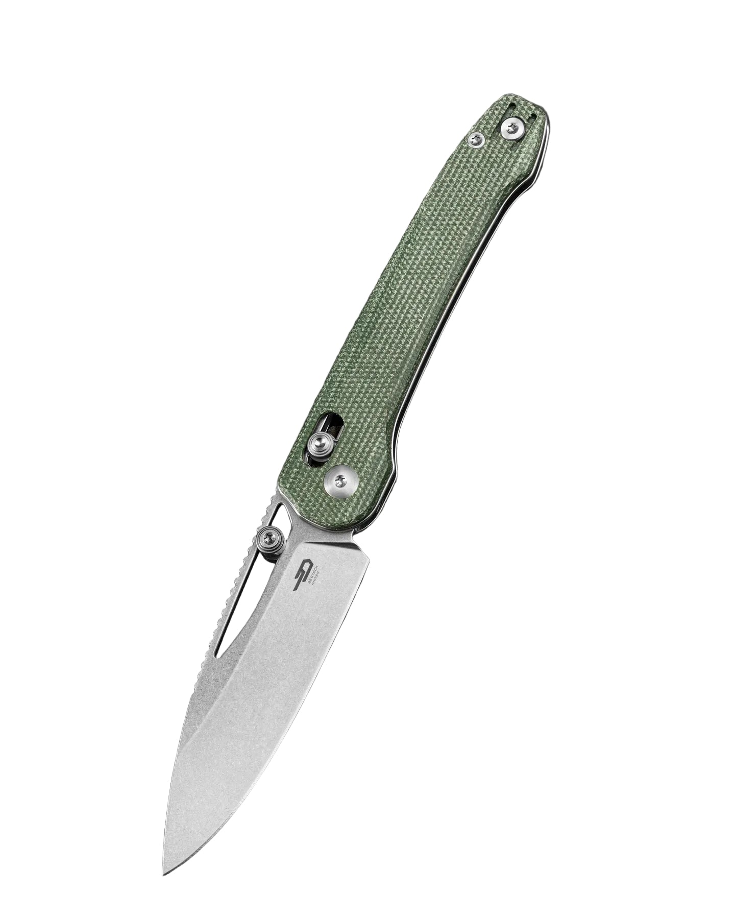 Bestech Cobber BG68D 14C28N Blade Green Micarta Handle Crossbar Lock Folding Knife