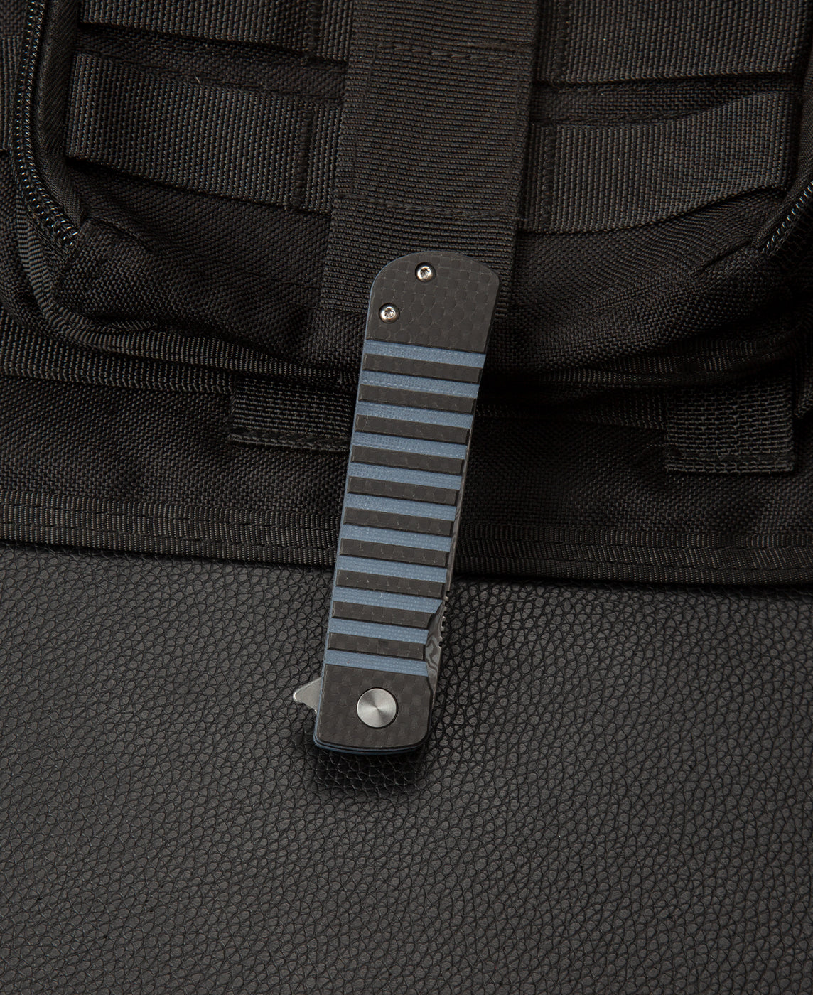 Bestech Titan BL05A Damascus Blade Carbon Fiber and G10 Handle Liner Lock Folding Knife