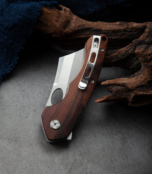 Bestech Skirmish BL06A 154CM Blade Ironwood Handle Liner Lock Folding Knife