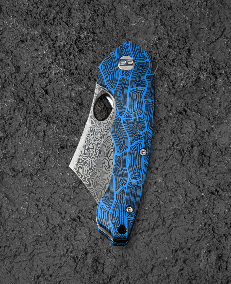 Bestech Skirmish BL07B Damascus Blade G10 Handle Liner Lock Folding Knife