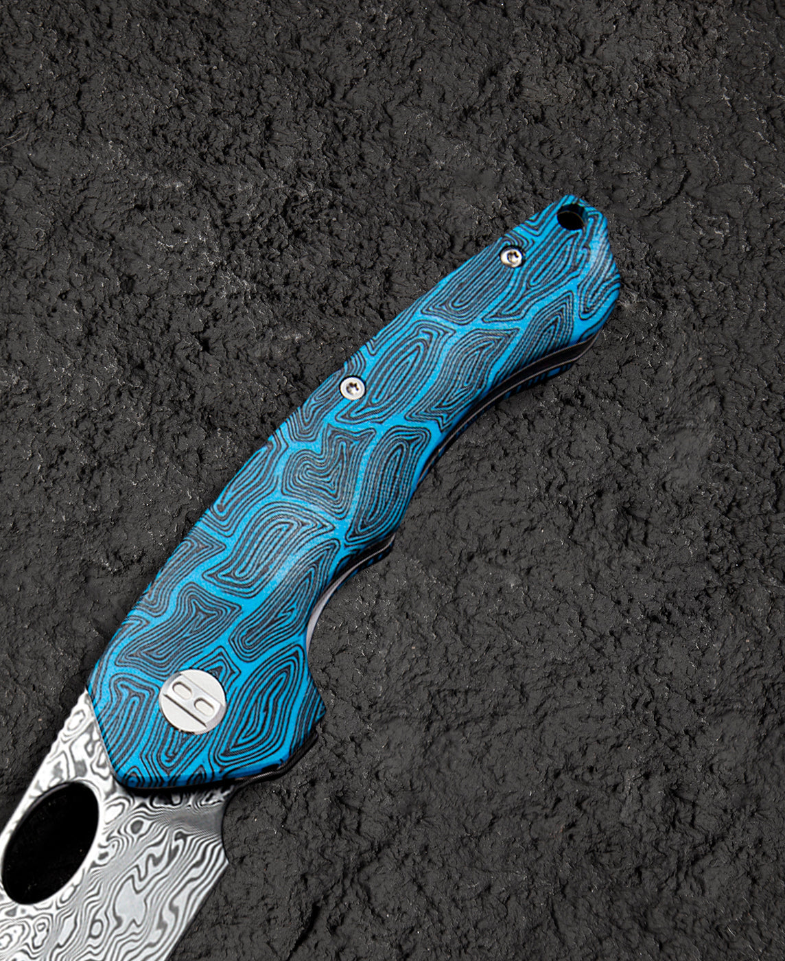 Bestech Skirmish BL07B Damascus Blade G10 Handle Liner Lock Folding Knife